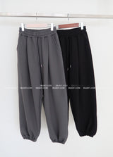 Koneco Pintuck Wide Jogging Pants