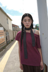 Moro オフショルダーTシャツ  (4color)