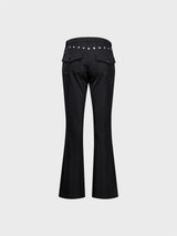  Eyelet Bootcut Pants_Black