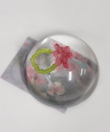 pink flower beaded ring