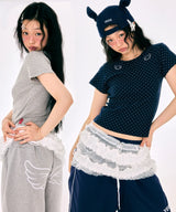 Dot wing baby tee (3colors)