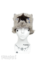 Handmade Star Granny Square Cat Hat