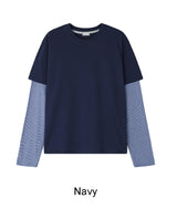 Kuro striped layered T-shirt