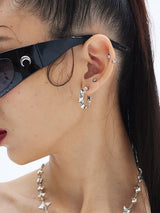 SHINE STAR HOOP EARRINGS (S)