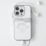 Pony Dot - silver glass case