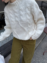 [MADE] MUHR ハイネックケーブルニット