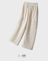 Stable Soft Cargo Fleece Brushed Semi Wide Banding Pants