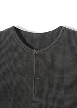 ワッフルボタンオーバーサイズTシャツ (3C)