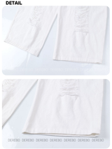 Back lettering banding wide casual pants