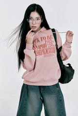VINTAGE LETTERING CRAPHIC HOODIE B24FT03