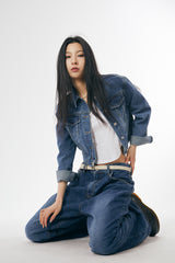 Deva short denim trucker jacket