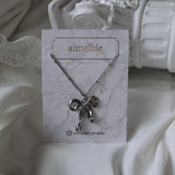 [I-DLE ミンニ Necklace] バレエリボンネックレス (Stainless Steel)