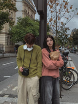 Akiji カットワイドデニムパンツ