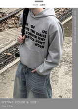Stay Lettering Cropped Hoodie