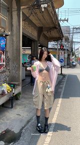 ベージュポケットカーゴ 5/4 ミドルパンツ