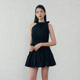 Ribbon Cancan Skirt - BLACK