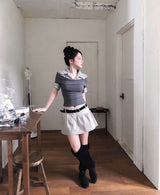 パンプキンコットンシャーリングミニsk