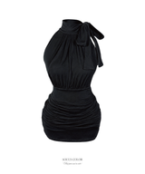 Odette Drape Mini Dress (2color)