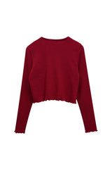 LUCID RIBBON CARDIGAN / RED