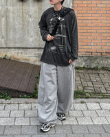ミジュサイドスナップバルーンスウェットパンツ