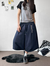Value Keyring Circle Pintuck Bermuda Shorts 4 color