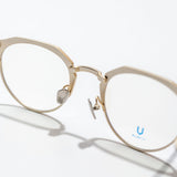 Knouun Round titanium glasses CODE. 104. B Black N Gold