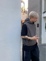 Snap Hooded Nylon Vest 3C