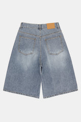 Faded vintage bermuda denim pants