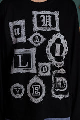 フレームロゴロングスリーブTシャツ /ブラック