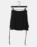Teha ribbon strap wave flare mini skirt
