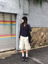 ボーリング アジャスト カット リベット バミューダパンツ