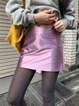 サテンパールミニスカート (3C)
