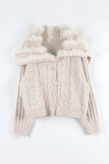 Mink Big Collar Cardigan