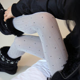 mini dot line tights (gray)