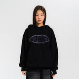 CHROME OVAL LOGO HOOD TEE-BLACK