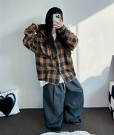5000ソルド🥳❤デニムバージョン ❤ツーピンタックバルーンコットンパンツ🖤🩵🧸3カラー