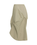 DOZI - Pinched Long Skirt _ BEIGE