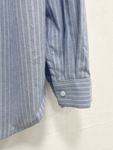 HOMME NECK POINT STRIPE SHIRT
