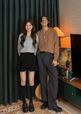 Three-Tuck Back Banding Slacks  3COLOR