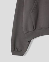 Urban crop high-neck fleece hoodie