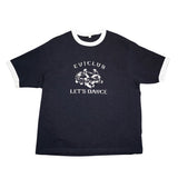 ディストレストバンブーコットンプリントTシャツ