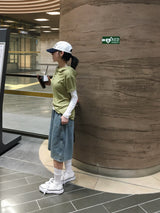 ローダブルニーバミューダデニムパンツ (3c)