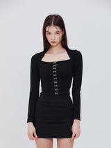Hook square top (black)