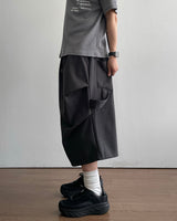 ホルダーピンタックバミューダスウェットパンツ