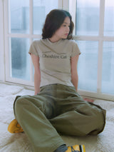 "CHASHIRE CAT" ウィメンズ T シャツ_ベージュ
