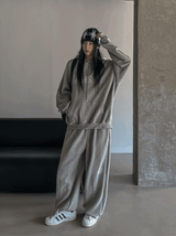 Knits incision wide jogger pants