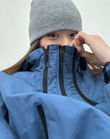 Tail multi-zipper windbreaker