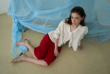 Cozy sweat shorts_red