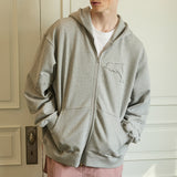 Dolphin applique washed hood zip-up