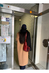 プレミアムモデルキャメルダブルロングコート